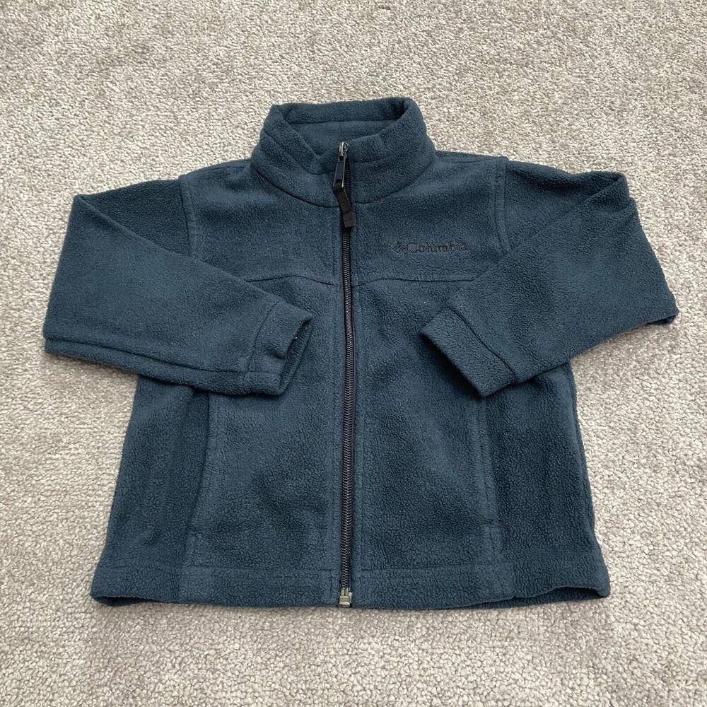 Columbia Benton Springs Fleece Jacket Toddler Kids 4T Blue Full Zip Pockets